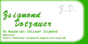 zsigmond dotzauer business card